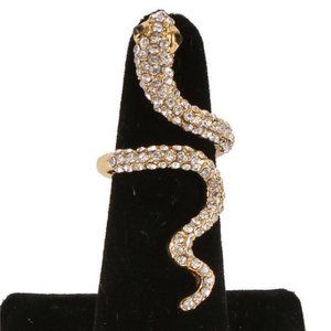 Nwt:  Clear Crystal Snake 🐍 Ring